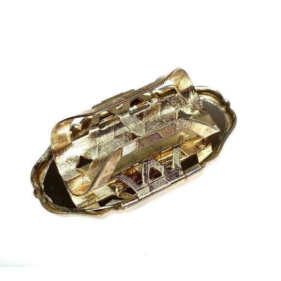 Vintage Lipstick Clip Ring with Mirror Canada Condola Souvenir Vintage - Picture 4 of 9